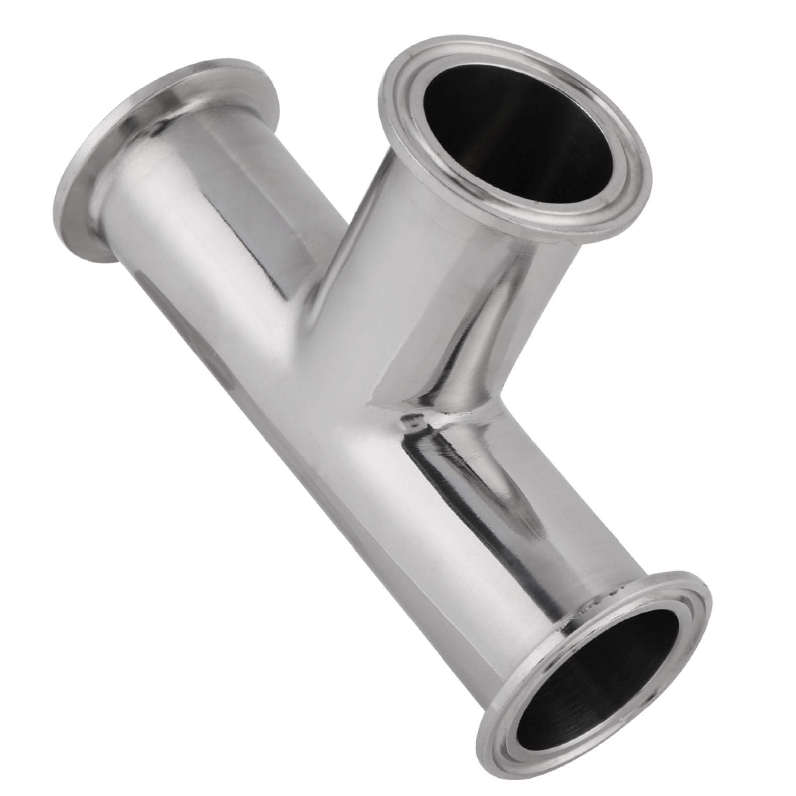 Té de serrage, té de serrage sanitaire, 1 té de serrage standard en acier inoxydable PCS 3 voies Φ38 * 1,5 accessoires de montage sanitaire