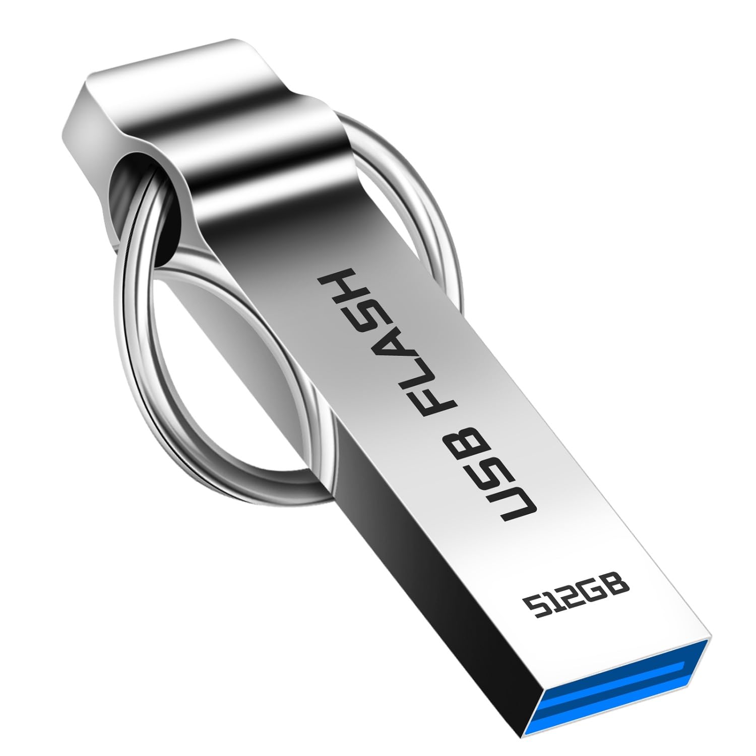 Vicylif Flash Drive 512G Fast Speed USB Stick 3.0 Large Capacity USB Flash Drive Silver Memory Stick Waterproof Thumb Drive for Tablet/Laptop/PC 512gb