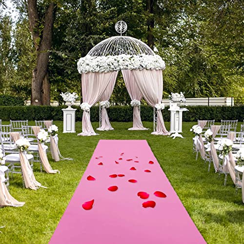 Wedding Decorations for Ceremony Outside Pink Carpet Floor Runner Party Decoration for Beach Indoors 140gsm Thickness
