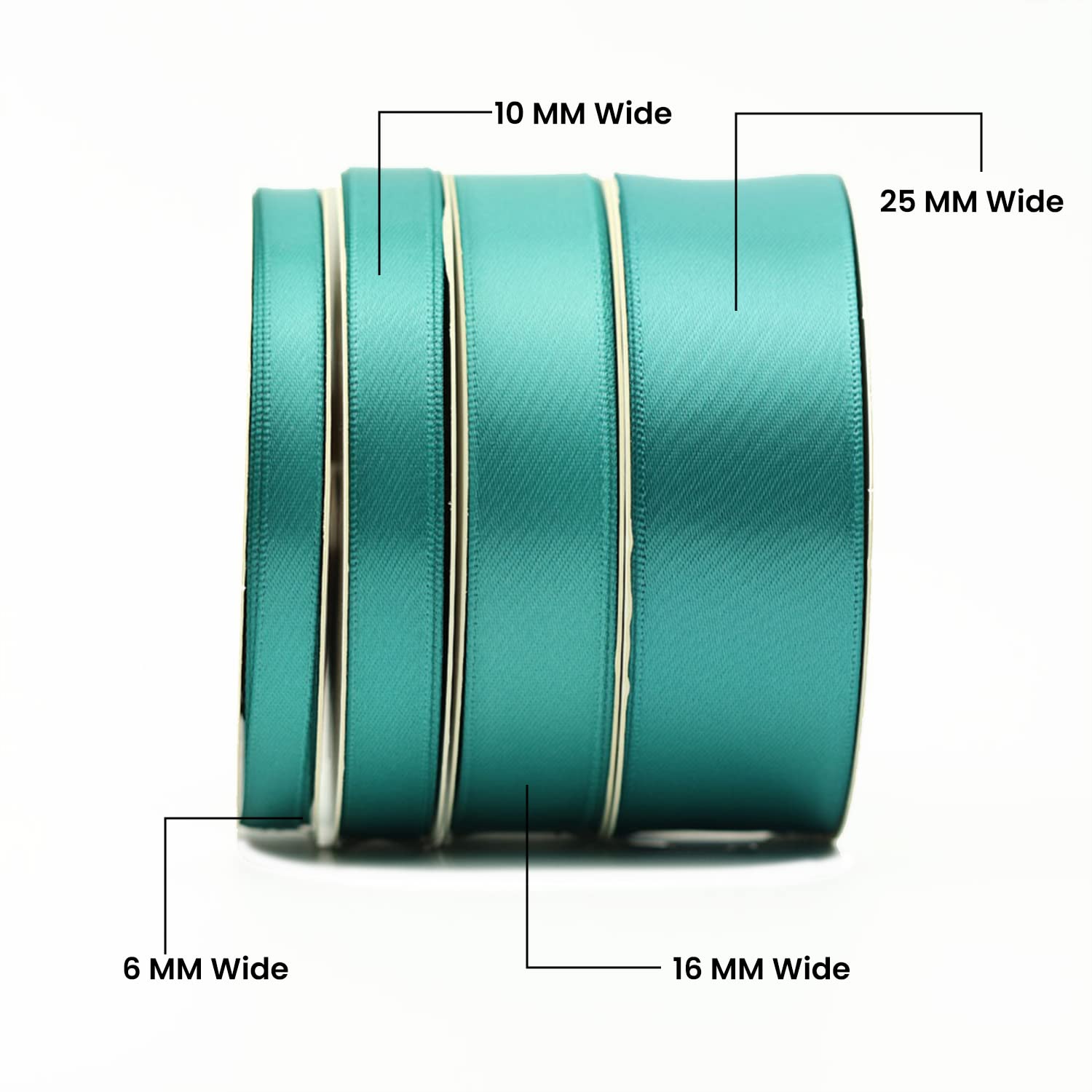 Double Sided Satin Ribbon, 27 Solid Colours, 10 Metre Reel, Fabric Ribbon Perfect for Gift Wrapping Cake - Image 2