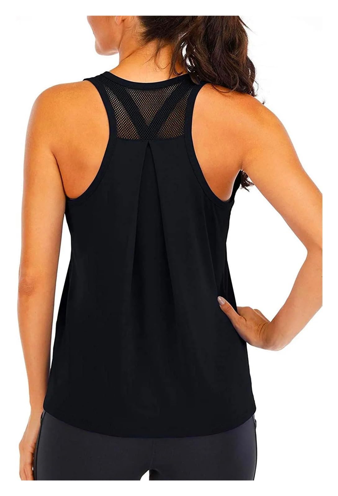 Canotte da allenamento da donna Camicie da donna fitness Camicetta da corsa allentata senza maniche da allenamento T-shirt sportive Abbigliamento sportivo da allenamento Canotta da yoga casual(B,XL)