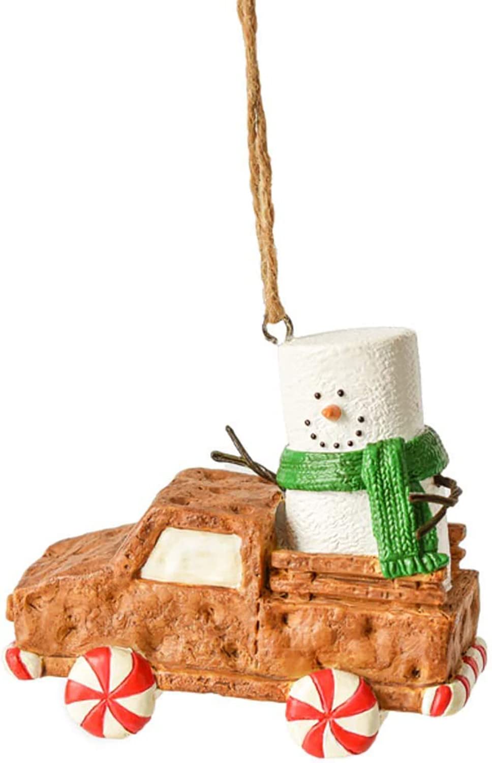 Ganz S'Mores Graham Cracker Truck Christmas Tree Ornament 3.3 Inch Multicolor