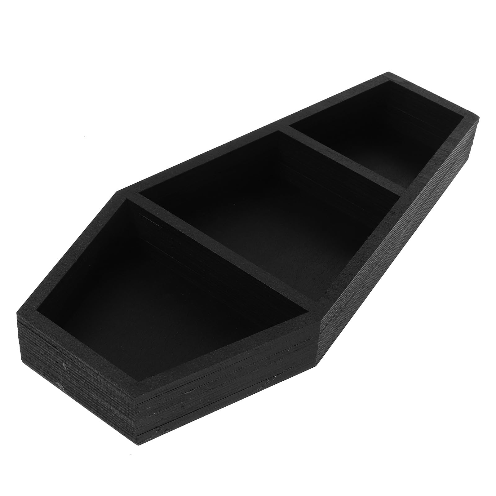 Étagère cercueil en bois noir pour décoration intérieure gothique de salon et chambre moderne