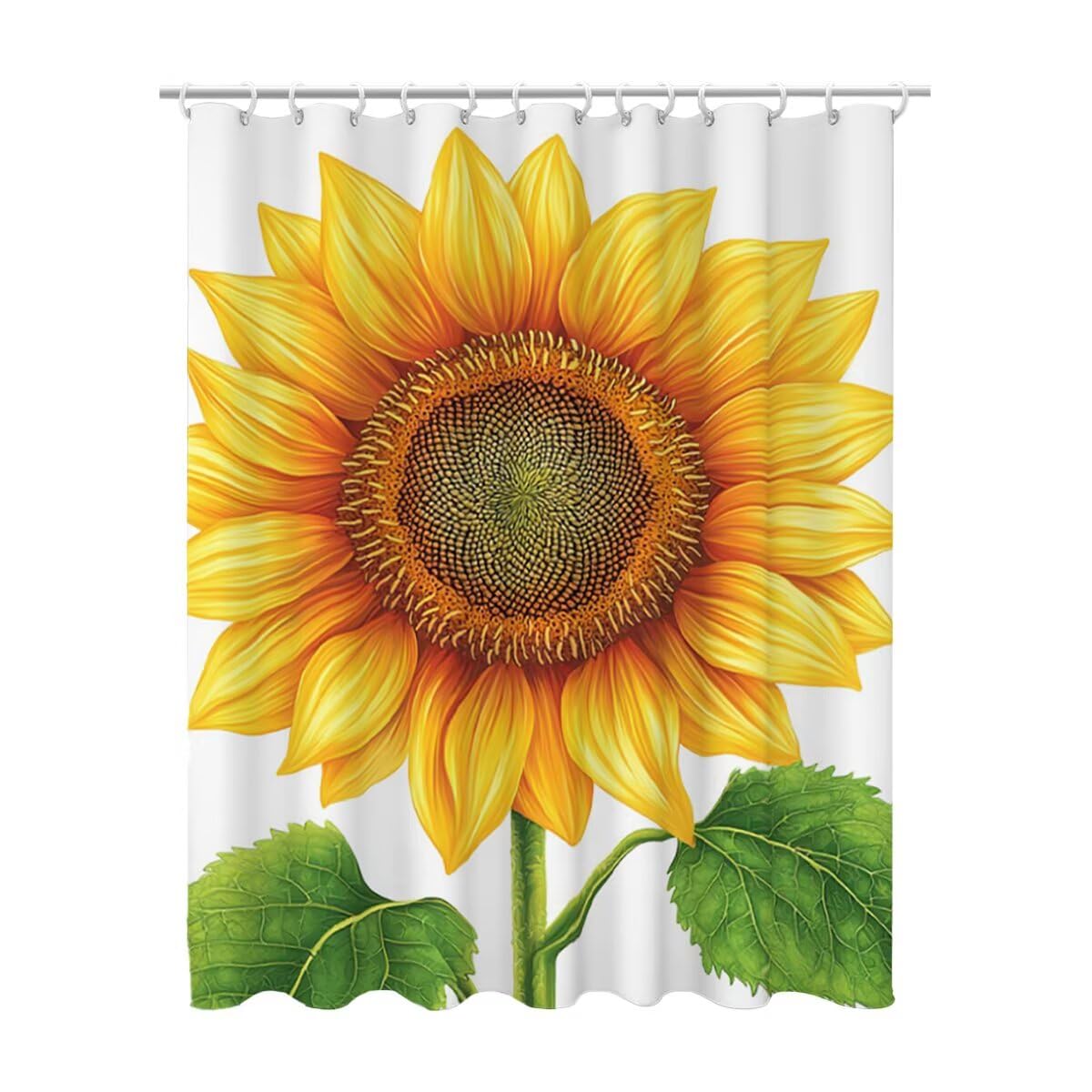 Rideau douche 90x180 cm tournesol pour illuminer votre salle de bain familiale
