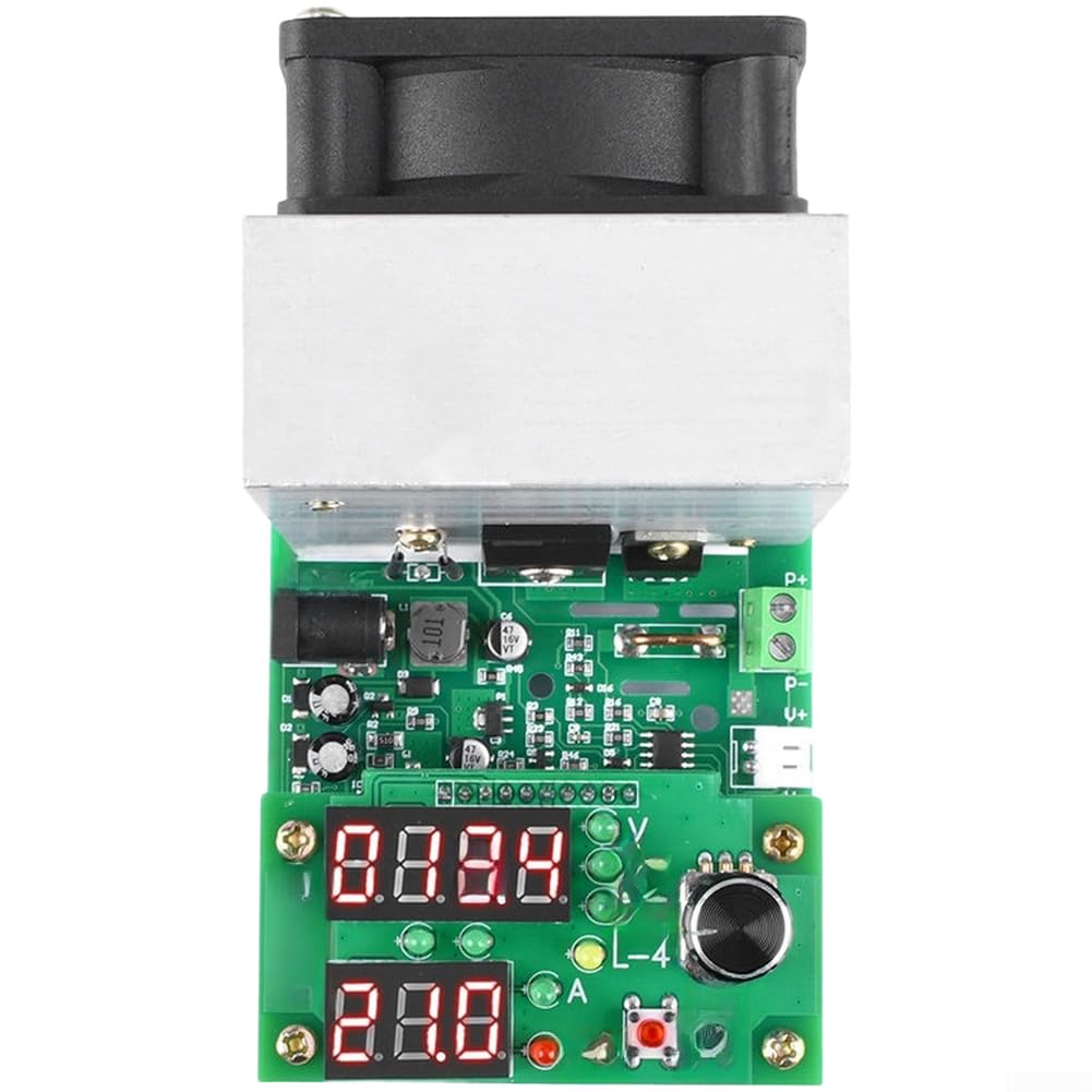 Minhe - Digital Lithium Battery Discharge Capacity Tester with Adjustable Constant Current 0.10-9.99A, DC 12V Input, for Electronic Charging Testing, Green(110W)