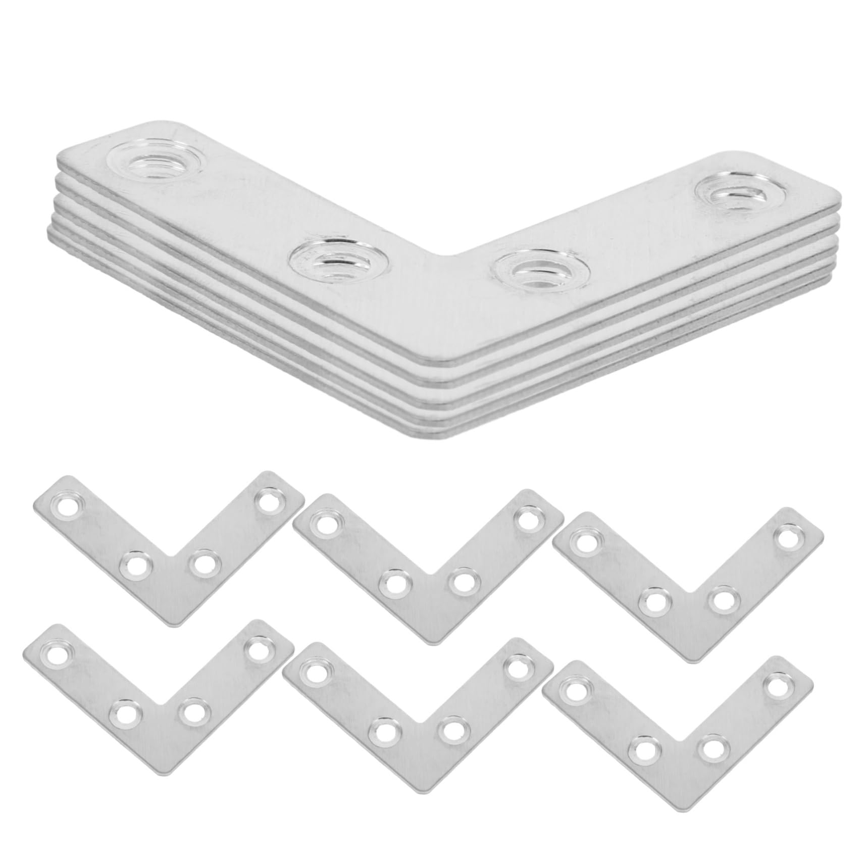 BUTIFULSIC 36pcs Shelf Brackets Metal l Brackets Heavy Duty Flat Angle Bracket for Corner Brace