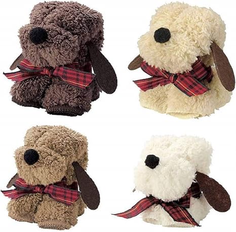 Amazon モコモコドッグハンカチタオル 0 0mm わんちゃん 犬 モチーフ ハンカチタオル ミニタオル ハンドタオル 個別包装 ふわふわ 素材 プチギフト 粗品 景品 ノベルティ 4個セット ハンドタオル ホーム キッチン オンライン通販
