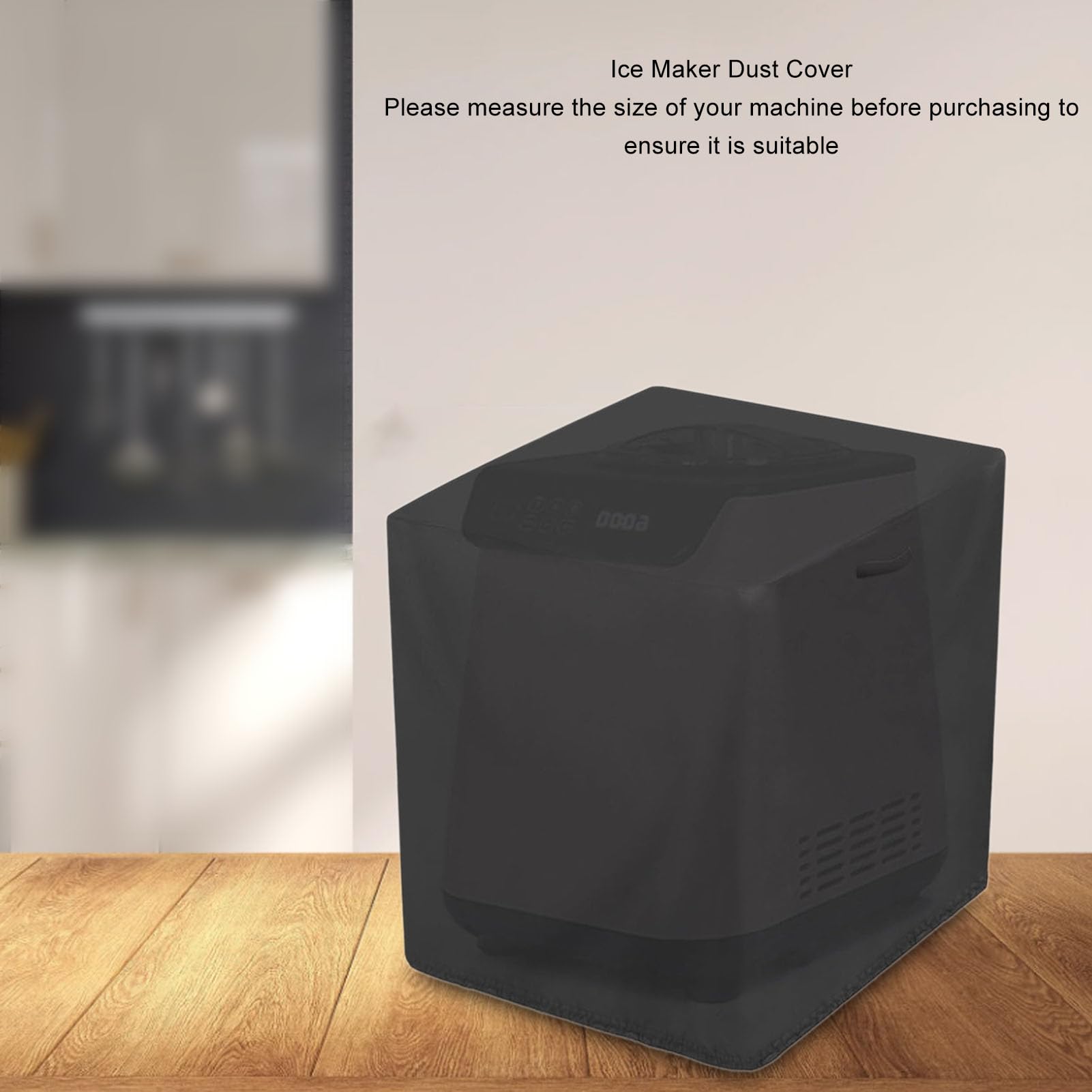 Housse Anti-Poussière Noire En Tissu Oxford Pour Mini Machine à Glaçons - Protection Robuste Et Pratique