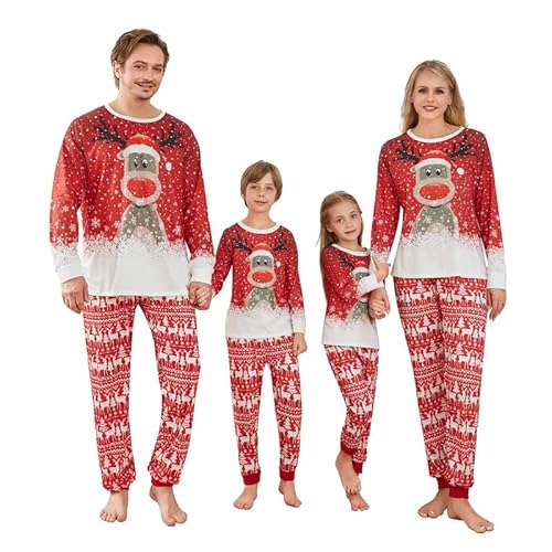 Christmas Pajamas Family Matching Sets Christmas Pjs Sleepwear Outfit for Women/Men/Kids/Baby/Dog Christmas Holiday (Kid, 2 Years, Style#C)