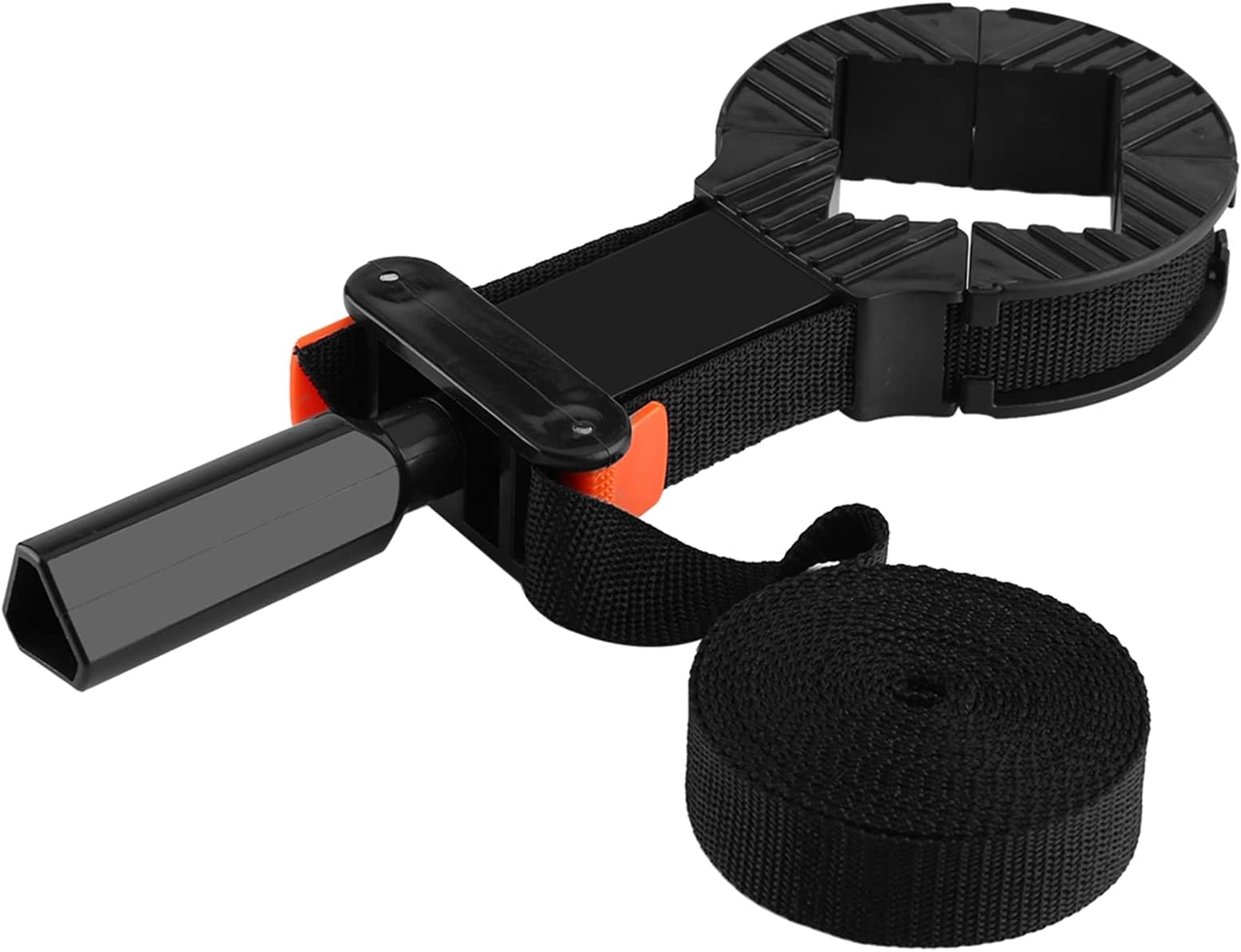 FLEXMAN Band Clamp, 4 Jaws Quick Release Strap Clamp, Adjustable Picture Frame Holder Tool, Woodworking Frame Clamping Belt Holder for Picture Frames, Cupboards, Drawers, Supports Multiple Shapes
