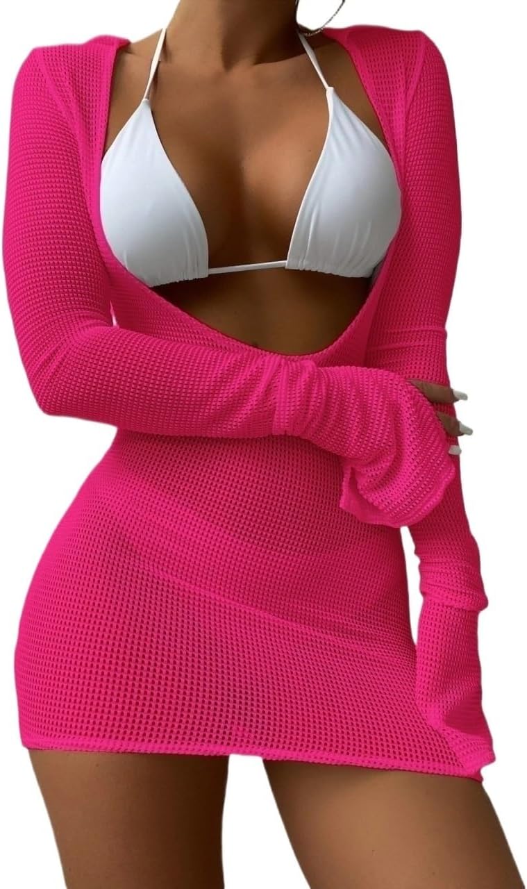 Womens Summer Beach Slit Cover Up Dress Without Bikini cover ups for swimwear