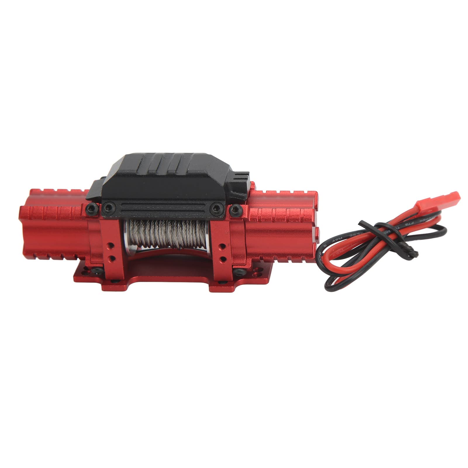 Acouto Cabrestante de Automóvil RC de Doble Motor Profesional, Cabrestante de Alta Simulación con Cuerda de Alambre de 1 M, Adecuado para Autos HSP, RC, Potencia Máxima de 10 Kg (rojo)