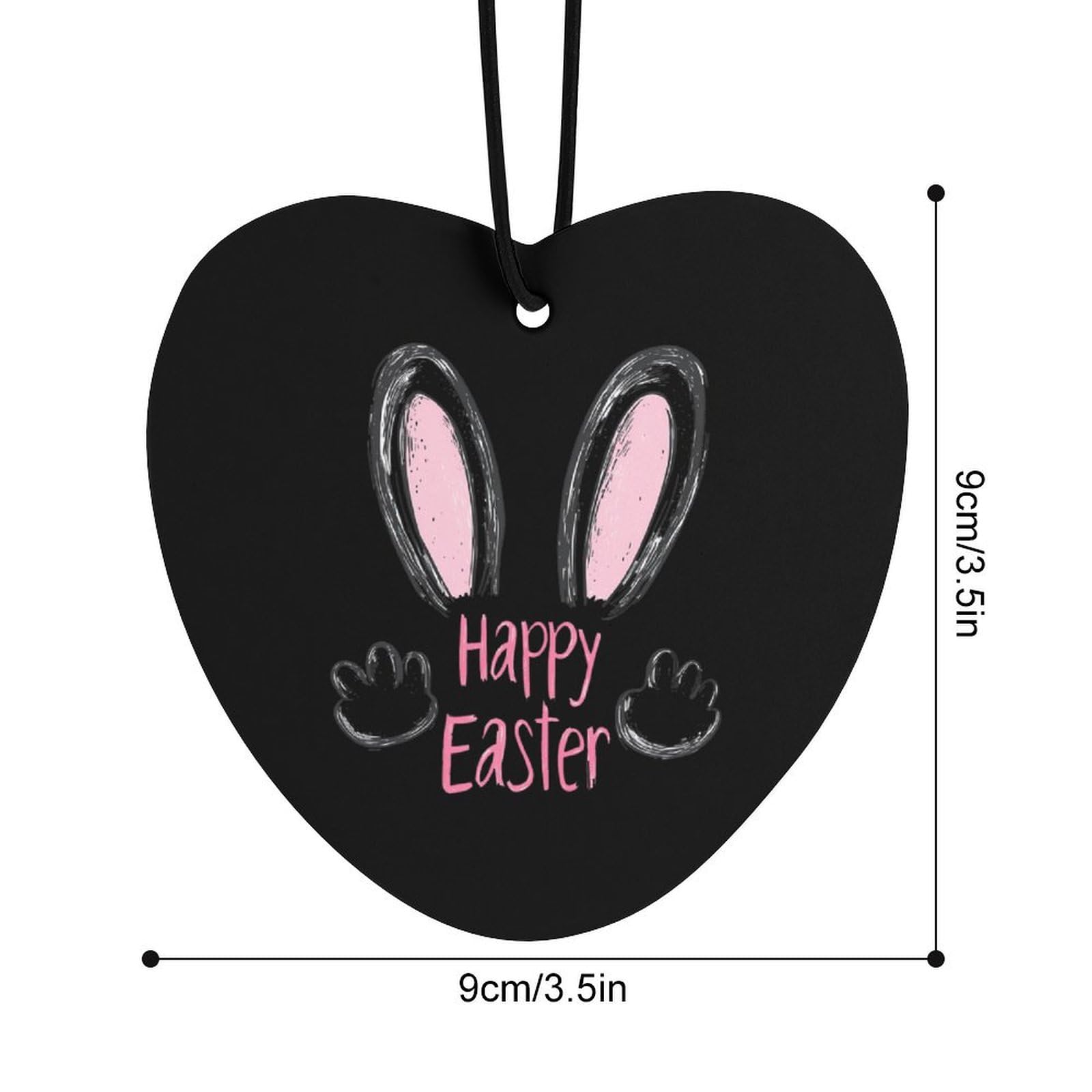Happy Easter Car Air Freshener Hanging Aromatherapy Tablets for Car Accessories Love form