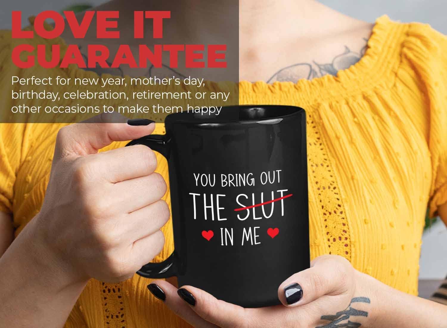 Bubble Hugs Anniversary Coffee Mug 15oz Black - Bring Out - Date Couples Relationship Romantic Sweet Sexy Lover Loving Together Boyfriend Girlfriend Husband Wife Spouse