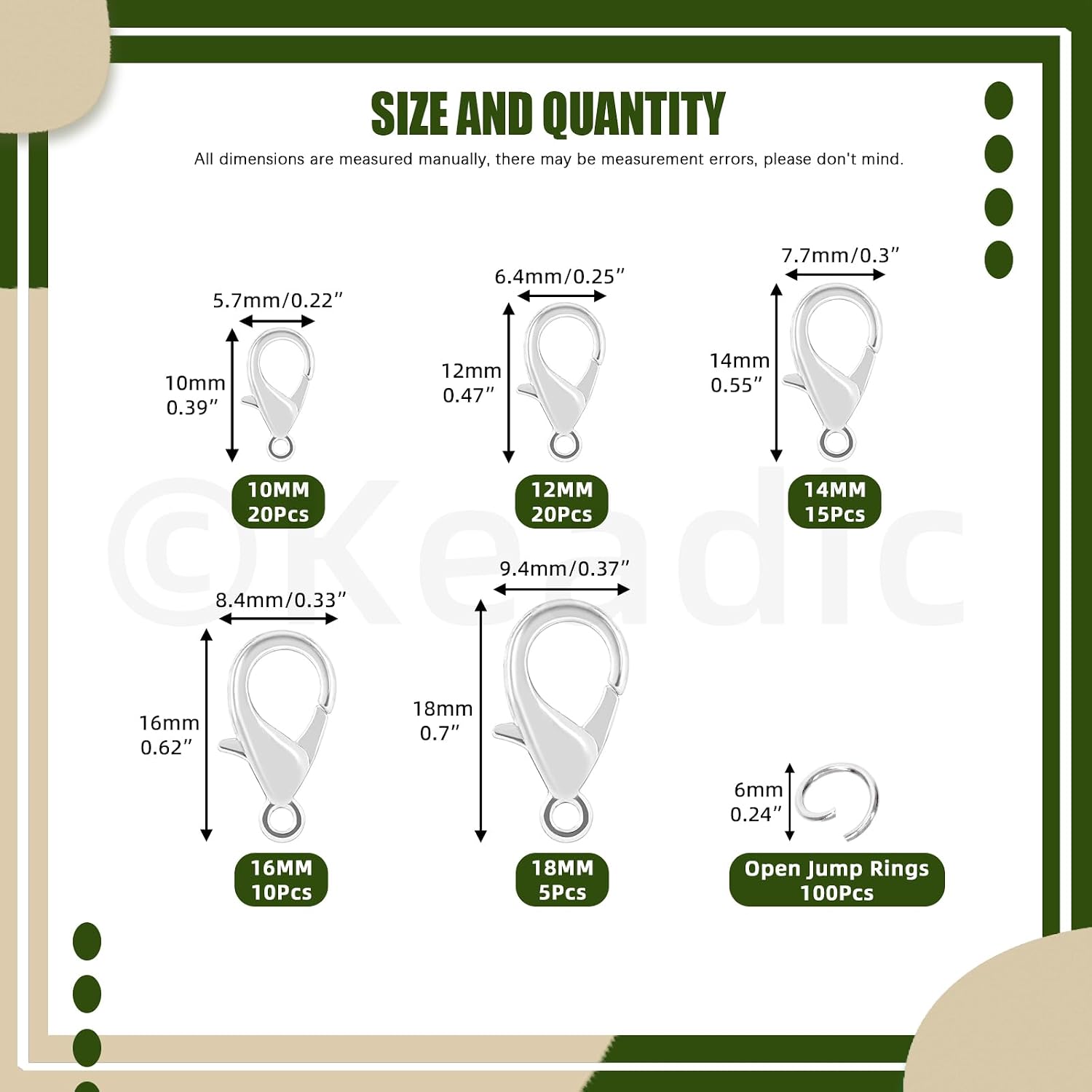 Keadic 1117Pcs Jewelry Making Tool with Jewelery Findings Kit Includes Open Jump Rings, Lobster Claw Clasps, Beading Wires, Mini Jewelry Pliers, Cord Ends, Earring Hooks, Eye Screw Pin