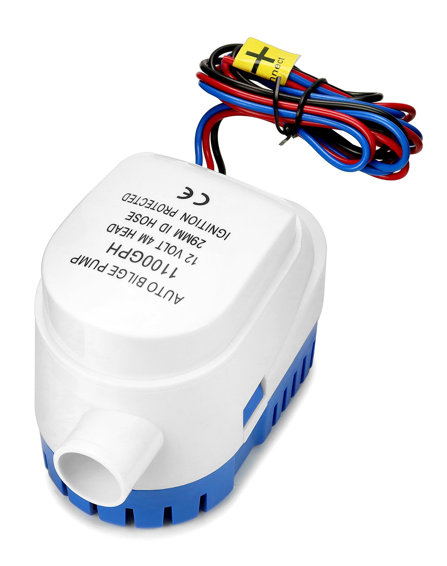 QWORK® Pompa di sentina 12v automatica, con galleggiante, 1100GPH, per allevamenti ittici, acquari, navi