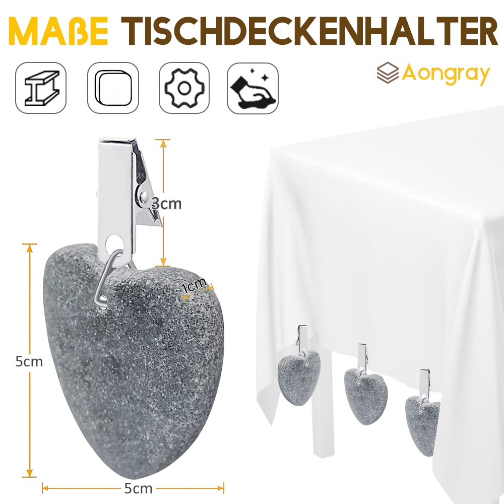 VICASKY 4 Pesi per Tovaglie a Forma di Cuore in Ghisa