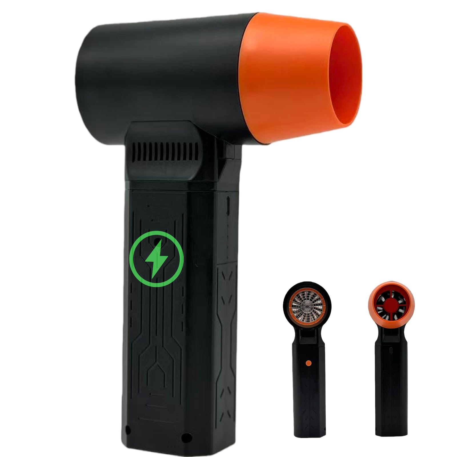 EMEBAY Soffiatore Aria Compressa 600g con Potenza del Vento, Spruzzo Aria Compressa con Batteria, Spolverino Aria compressa Senza Fili per Pulizia di Officina e PC, Rimozione di Neve e Foglie