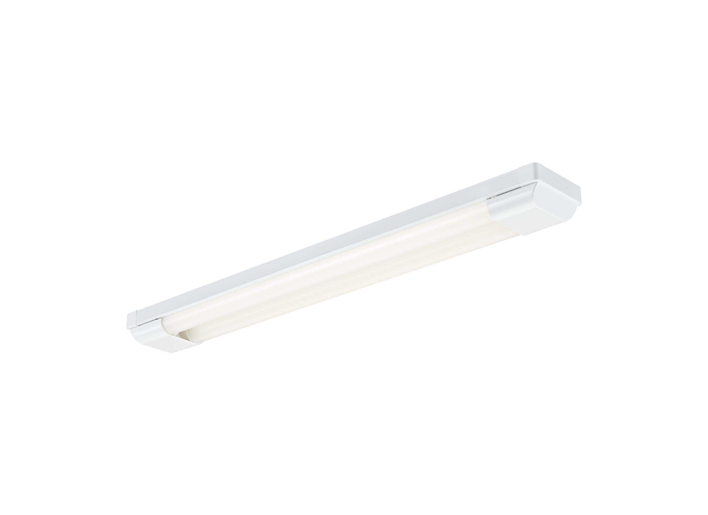 SYLVANIA 2ft LED Batten Light, 600mm Slimline Fitting, Neutral White (4000K), 16W, IP20 Rated Twin Lamp