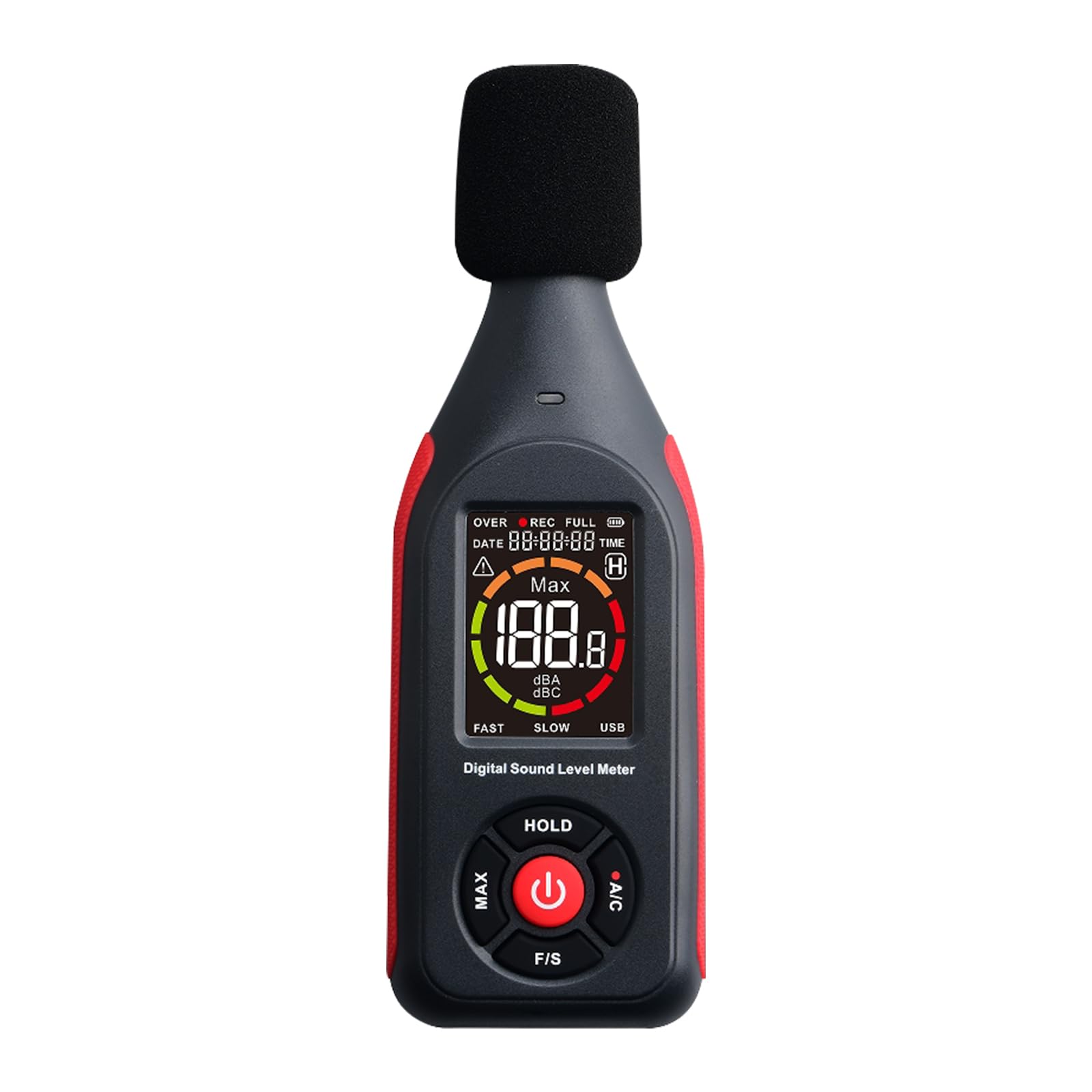 Professionele Geluidsniveaumeter Met Ingestelde Alarmdrempels Draagbare Digitale Lcd Decibelmeter 30 130 Db Decibel Geluidsmeting Tester Met Datalogge