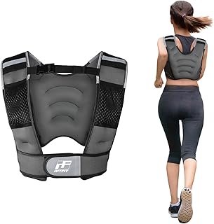 RitFit Weighted Vest 8 Lbs for Men & Women with Adjustable Straps and Reflective Strips, Body Weight Vest for Strength Training and Muscle Building, Neoprene Fabric (White Logo)
