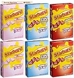 Starburst Singles To Go Variety Pack of 6 Boxes of Drink Mix Packets - 6 Boxes of Starburst Drink Mix - 2 Flavors - All Pink, Cherry, and Fruit Punch - Bundle with Ballard Products Recipe Card