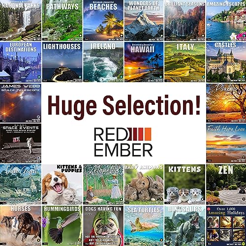 RED EMBER Signature - Pathways 2024 Wall Calendar 12 Month | 12" x 24" Open | Thick & Sturdy Paper | Giftable | Calendar 2024