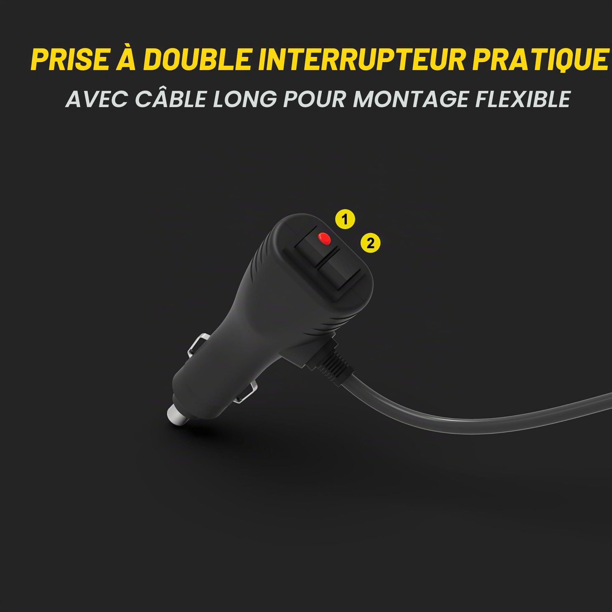 96cm 78LED Barre Lumineuse Clignotante Stroboscopique, 12V/24V Gyrophare LED Véhicule magnétique Avertissement d'Urgence Barre (Ambre)