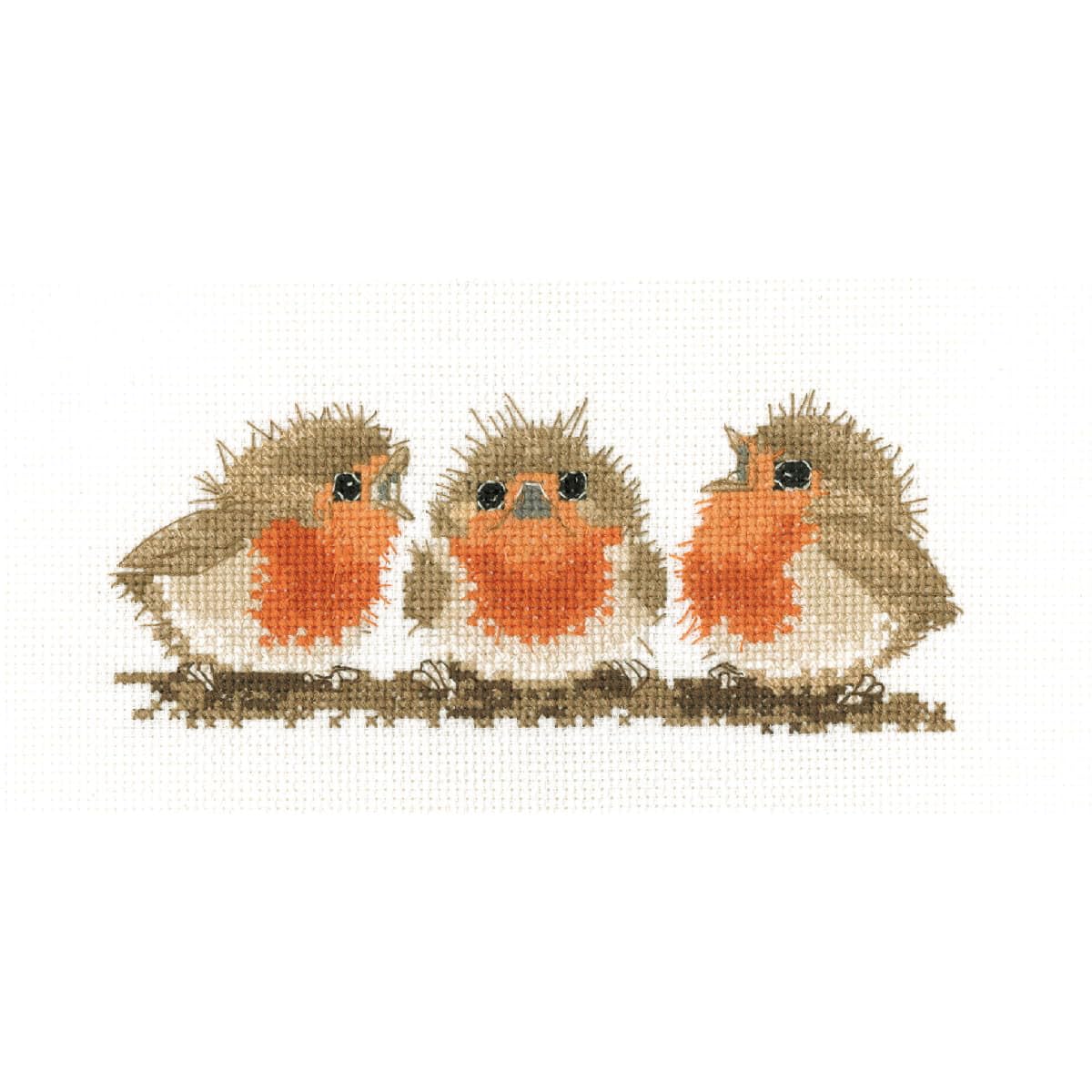 Heritage Crafts Cross Stitch Kit - Ruffled Robins