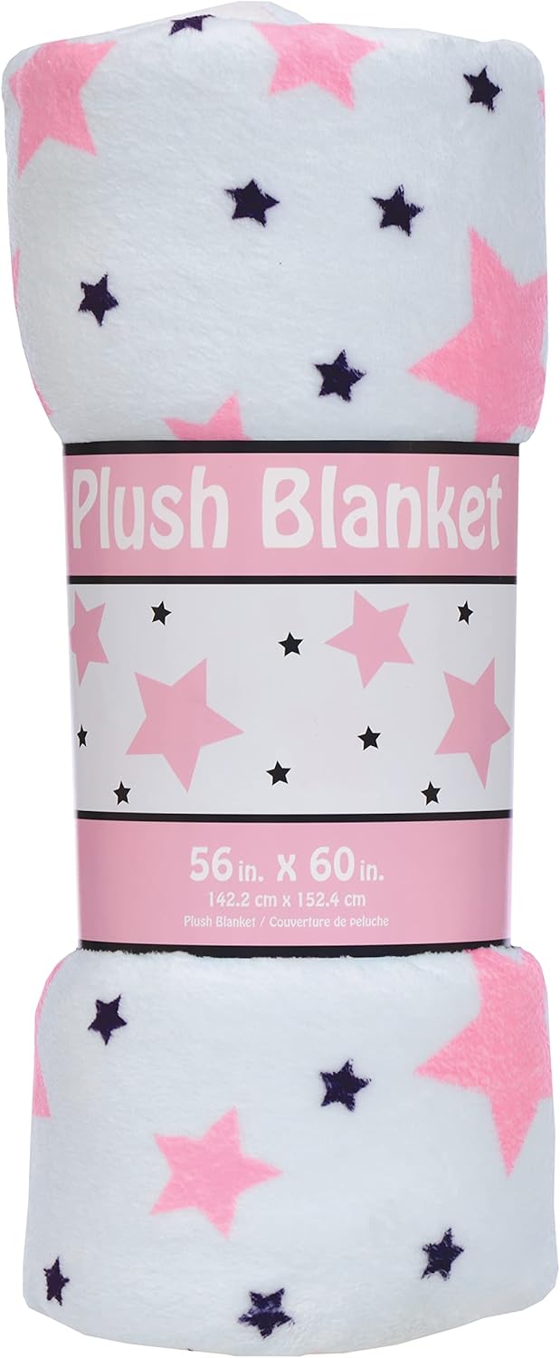 iscream Pretty Print Silky Soft Plush 56" x 60" Fleece Throw Blanket - Shine Bright