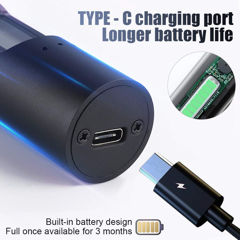 Etilometro Portatile Auto per Alcol Test con Schermo LED Digitale Tester Digitale Ricaricabile USB Dell'Alcool Nero