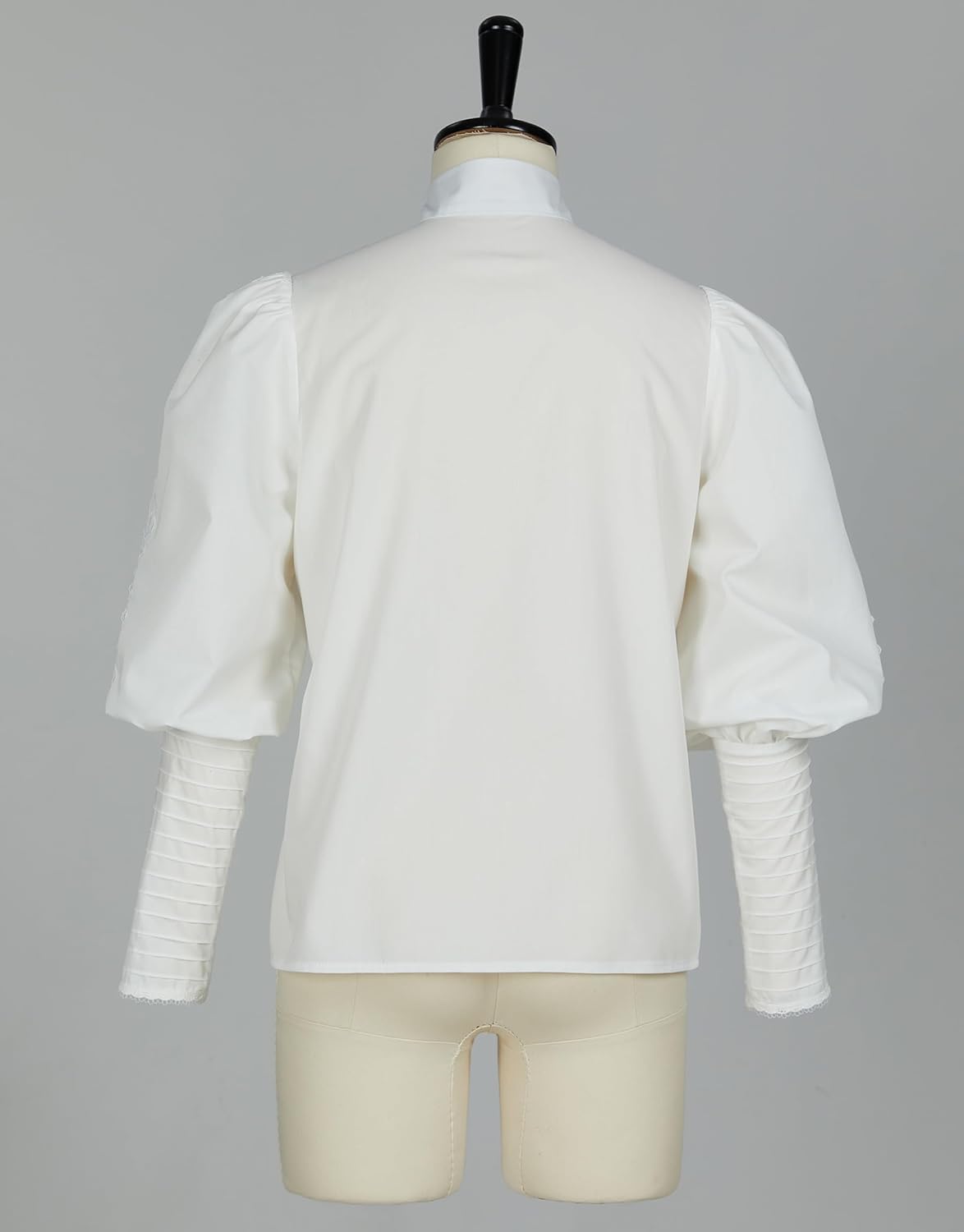 Victorian Blouse Women Puff Sleeve Blouse Button Down Ruffle Dressy Shirts Tops - Image 7