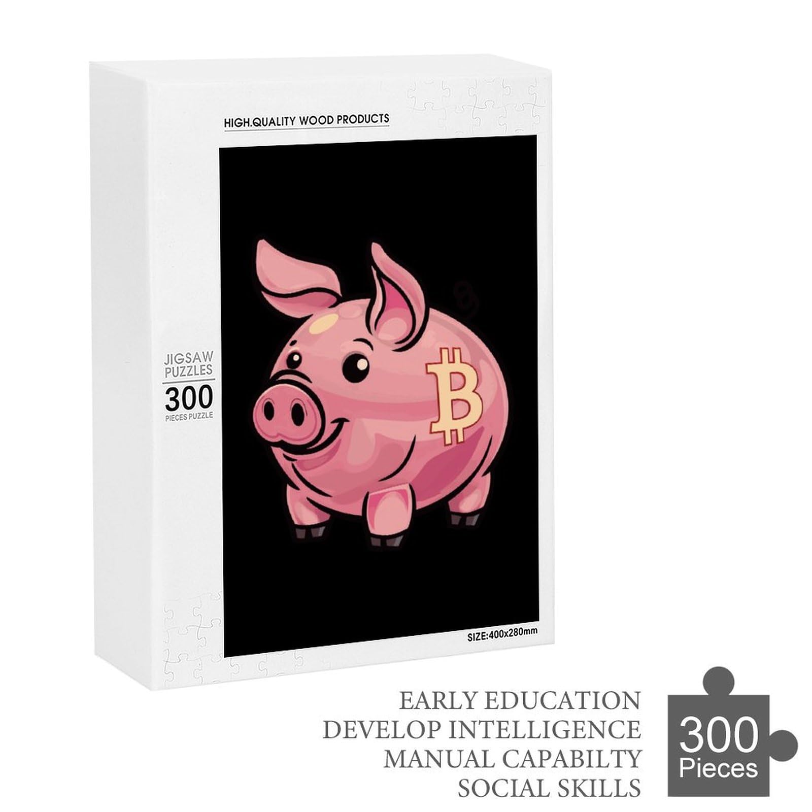 Amazon.com: Generic Bitcoin Piggy Bank Jigsaw Puzzle for Adults 300 PCS  Challenging Puzzle Wooden Puzzle for Wall Home Decor, Style : Juguetes y  Juegos