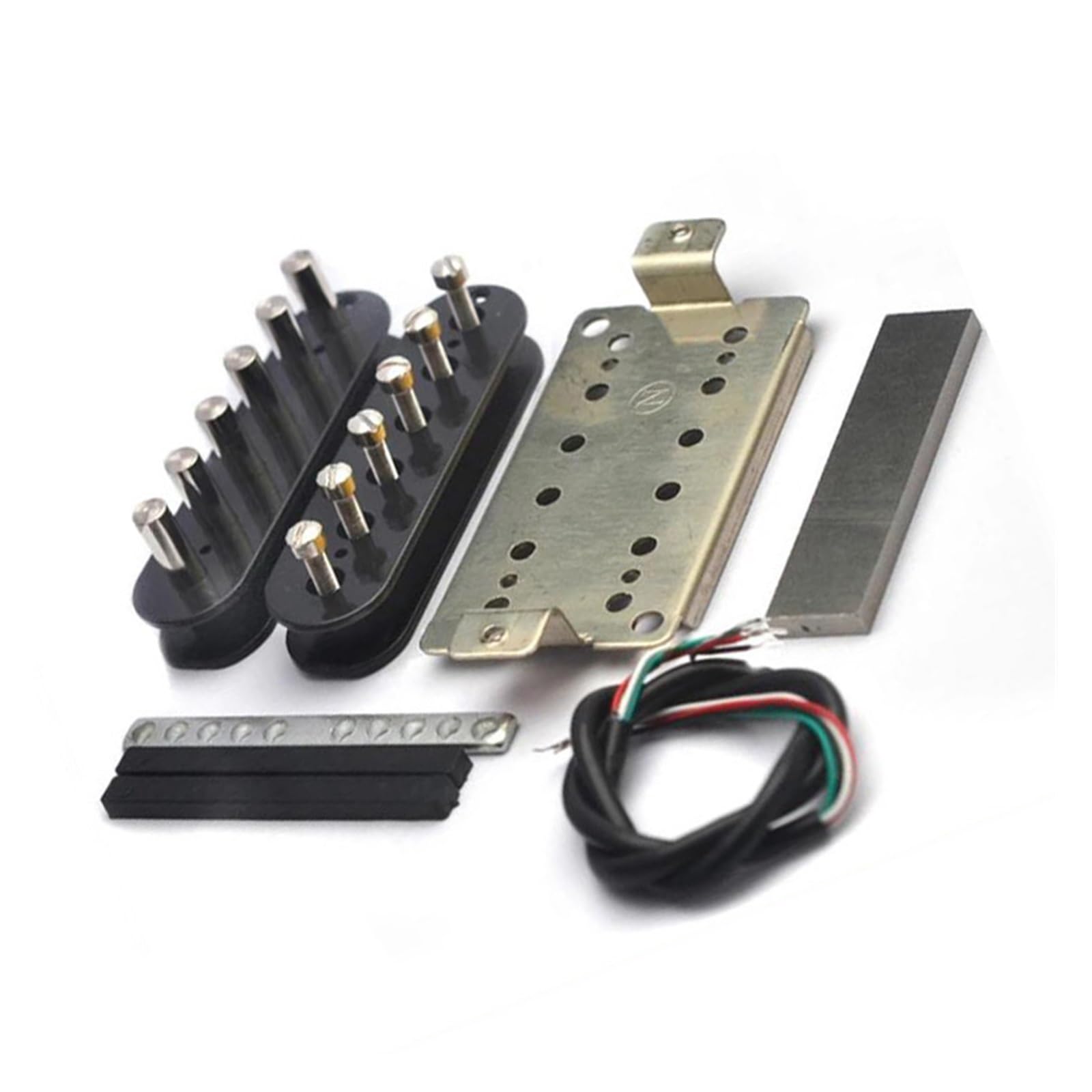Zubehör Für Tonabnehmer Von Akustikgitarren DIY Tonabnehmer Set Mit Doppelspule Grundplatte Aus Kupfer Nickel Legierung Montage/einstellbaren Polen Und 4adrigem Kabel(3)