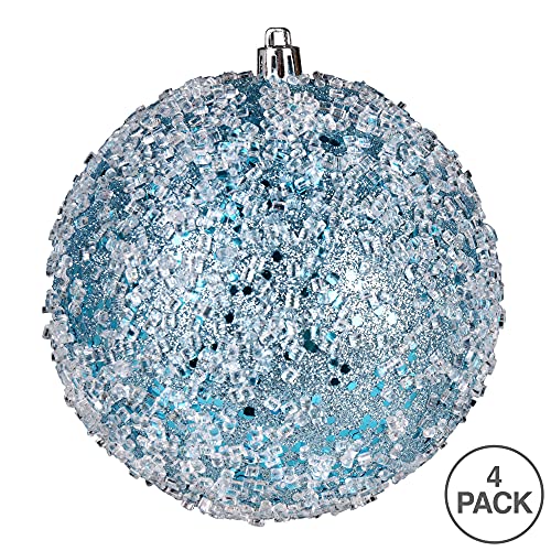 Boules de grêle bleu clair Vickerman 12cm pour décoration de sapin - 4