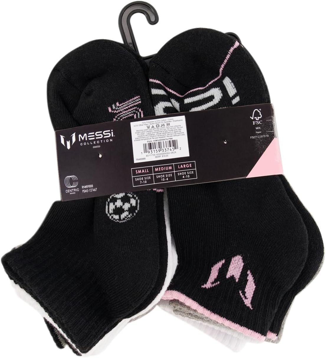 Messi boys Lifestyle Ankle Socks, 6-pack, Soft & Stretchy, Comfortable - Image 6