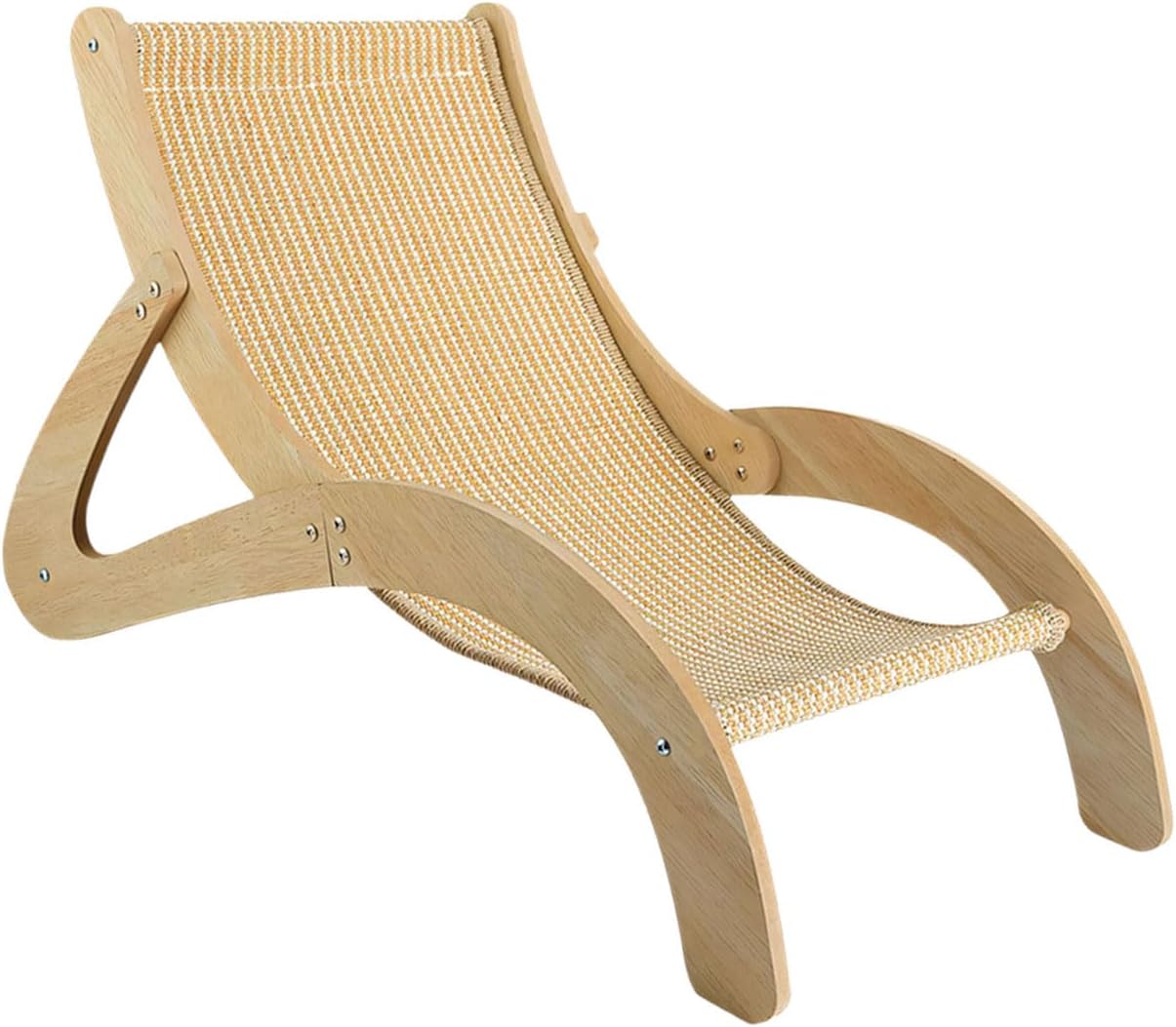 Big Wooden Cats Resting Seat with Zone 2 in 1 Pet Furniture for Stretching and Relaxing Indoor Felines Sisal Cats Scratcher Sofa