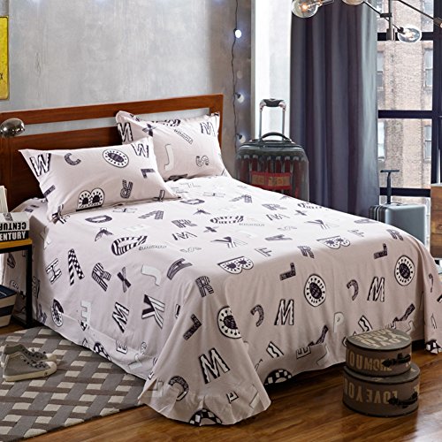 Drap coton gratté 250x245 cm linge de lit double grand format respirant - 2