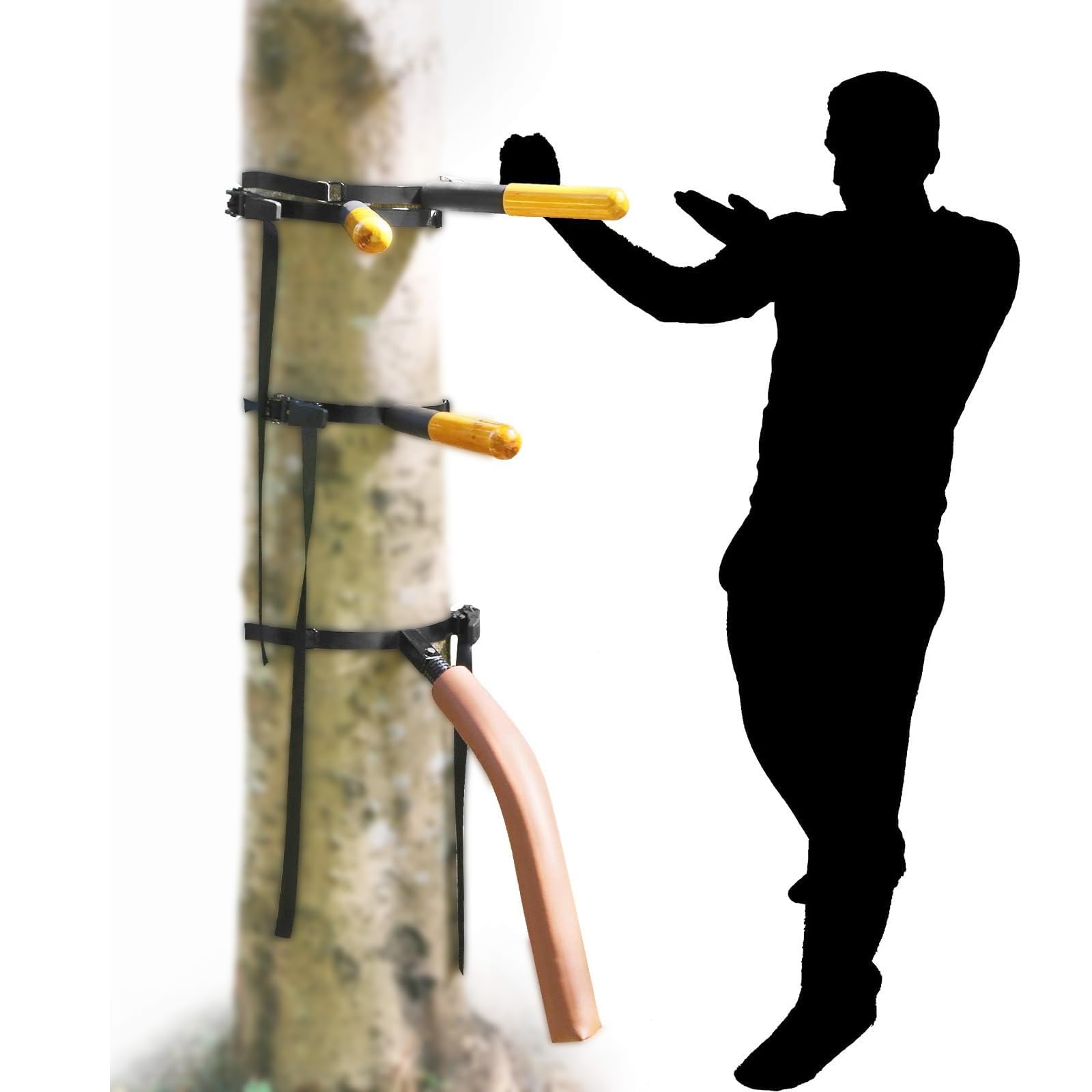 SYNTECSO Wing Chun Dummy for Martial Arts Training-3 Models Available-Wall Mounted Wing Chun Dummy- Portable Wing Chun Dummy for Tree or Soft Object