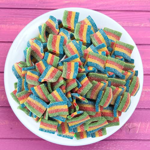 Rips Licorice Sour Candy Belts, Rainbow Fat Free Candies, Shareable Gummy Snack For Boys Or Girls, Summer Travel Snacks, Pack Of 3 #TOP3