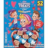 Kellogg's Rice Krispies Treats Mini Squares Marshmallow Snack Bars, Valentine's Day Treats, Kids Snacks, Original with Holiday Sprinkles, 52 Ct