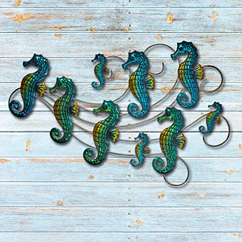The Creative Critters Metal Seahorse Wall Decor Large 29” x 18 ½” 3D