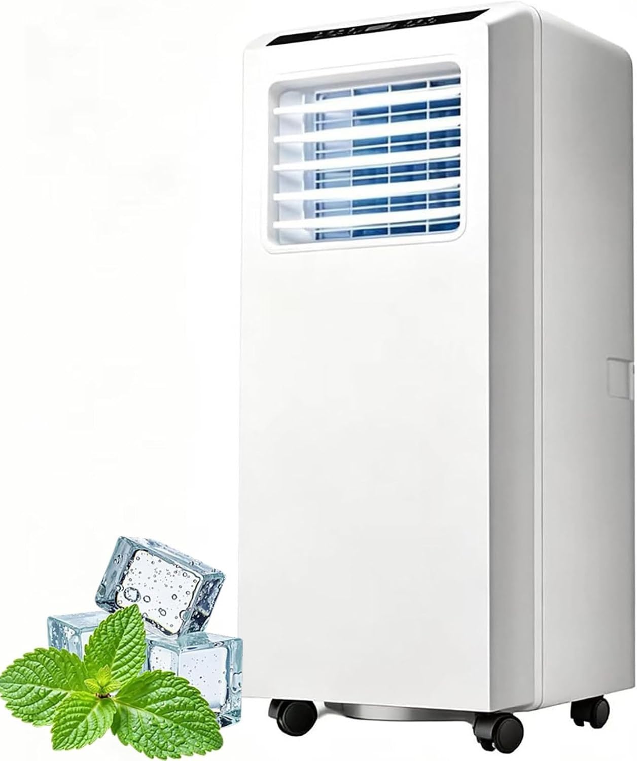 Wolnostojący klimatyzator przenośny 9000 BTU, wydajna klimatyzacja bez jednostki zewnętrznej, cicha praca, na kółkach, zdalnego sterowania do biura, sypia, 8000btu
