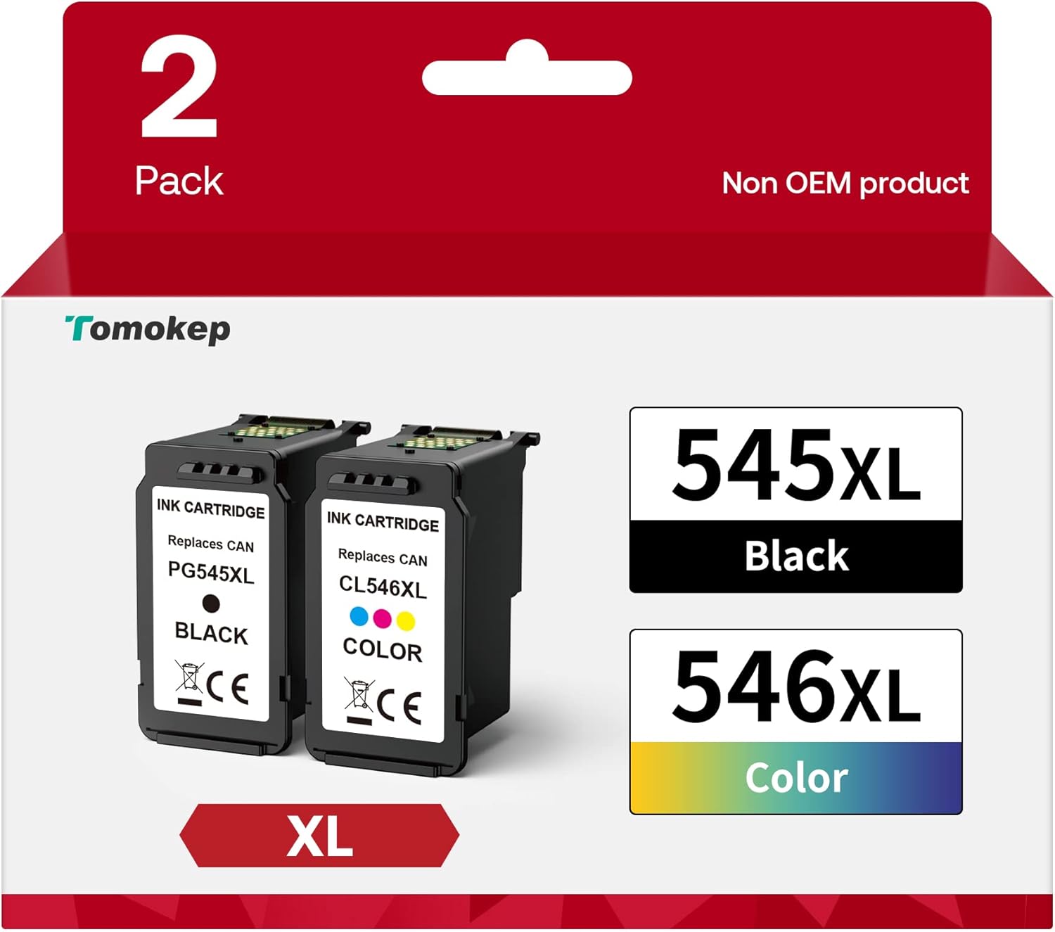 545XL 546XL High Yield Ink Cartridges Compatible for Canon 545 546 Ink ...