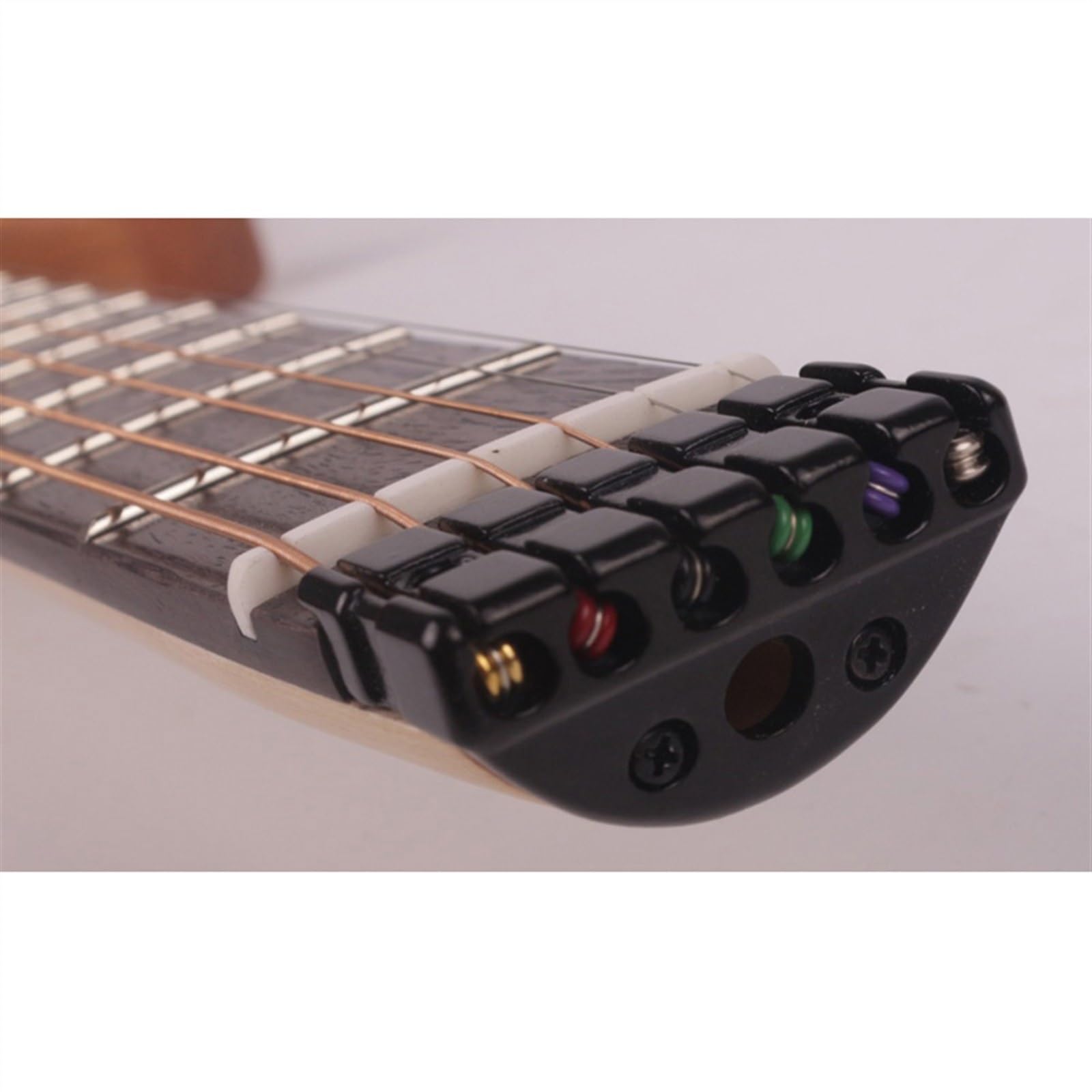 24 Progi Headless Cicha Lewa/prawa Ręka Podróż Mini Przenośna Wbudowana Efektorowa Elektryczna Gitara Akustyczna Początkujący Bezgłowy Gitara Elektryczna (Color : Left 03)