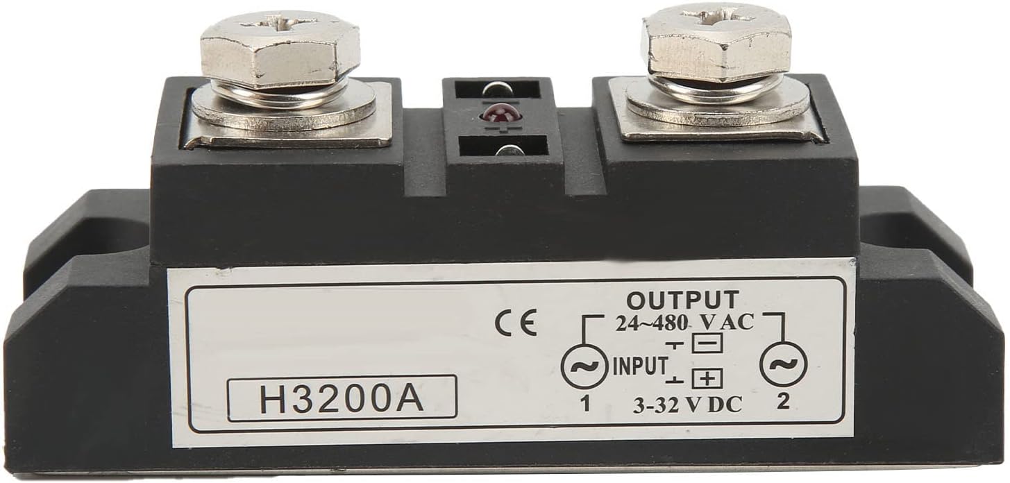 Solid State Relay, Low Power Consumption No SSR DC to AC Relay with LED Indicator 200A