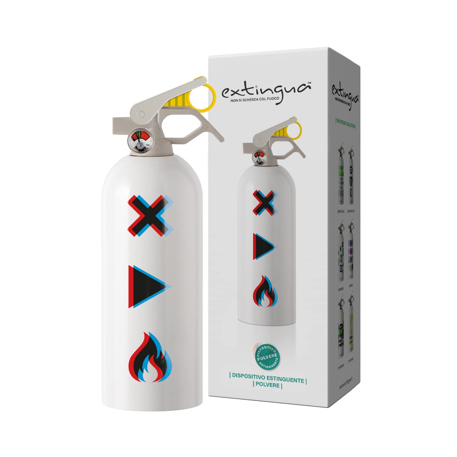 Estintore Casa Extingua ABF 1 Kg - Schiuma Bio, Presa Antipanico, Design Italiano, Omologato - Foto 6