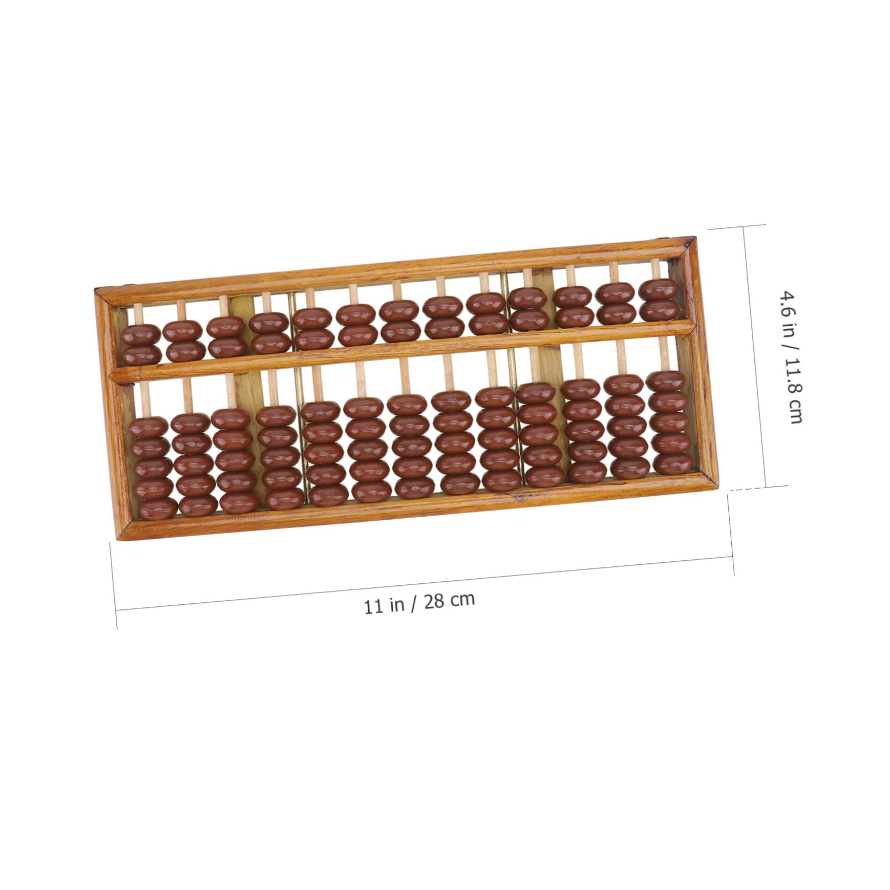 NOLITOY Ábaco de 13 Varillas y 7 Cuentas de Madera Color Coffee