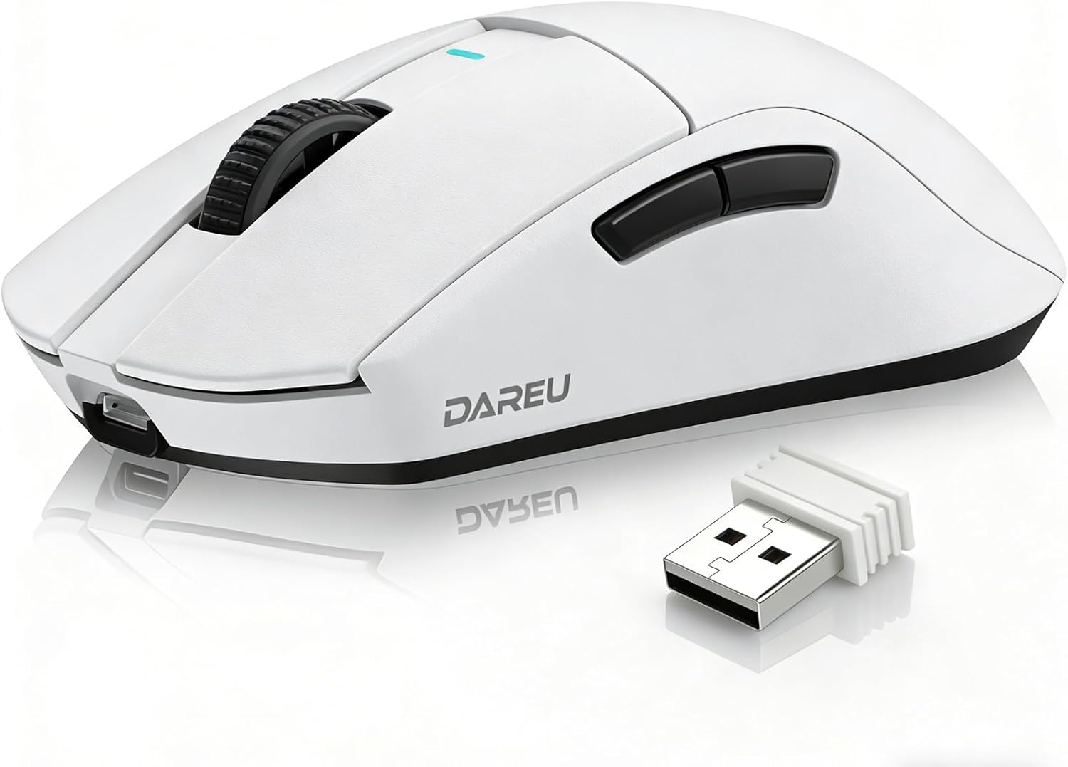 DAREU A950GM Wireless Gaming Mouse, 60g Lightweight, 26K DPI PAW3395 Optical Sensor, 2.4G/BT/Wired,Support 30-40min Fast Charge, 5 Programmable Buttons for PC/Laptop/Mac