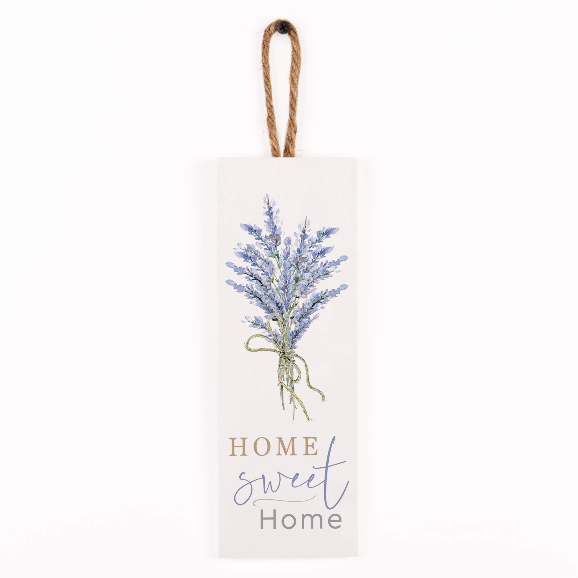 Home Sweet Home Lavender Purple 10 x 3.5 Pine Wood Decorative String Sign